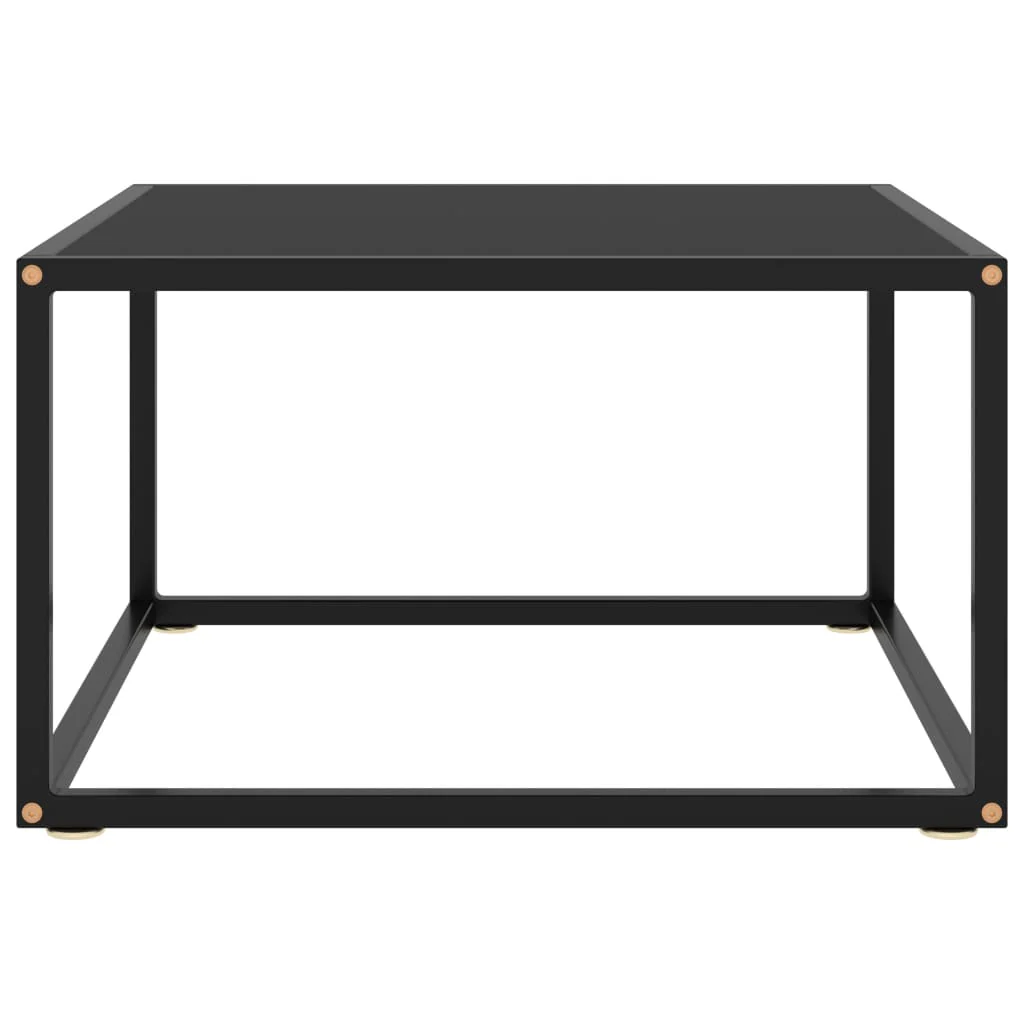 sofabord 60x60x35 cm glas sort - Image 2