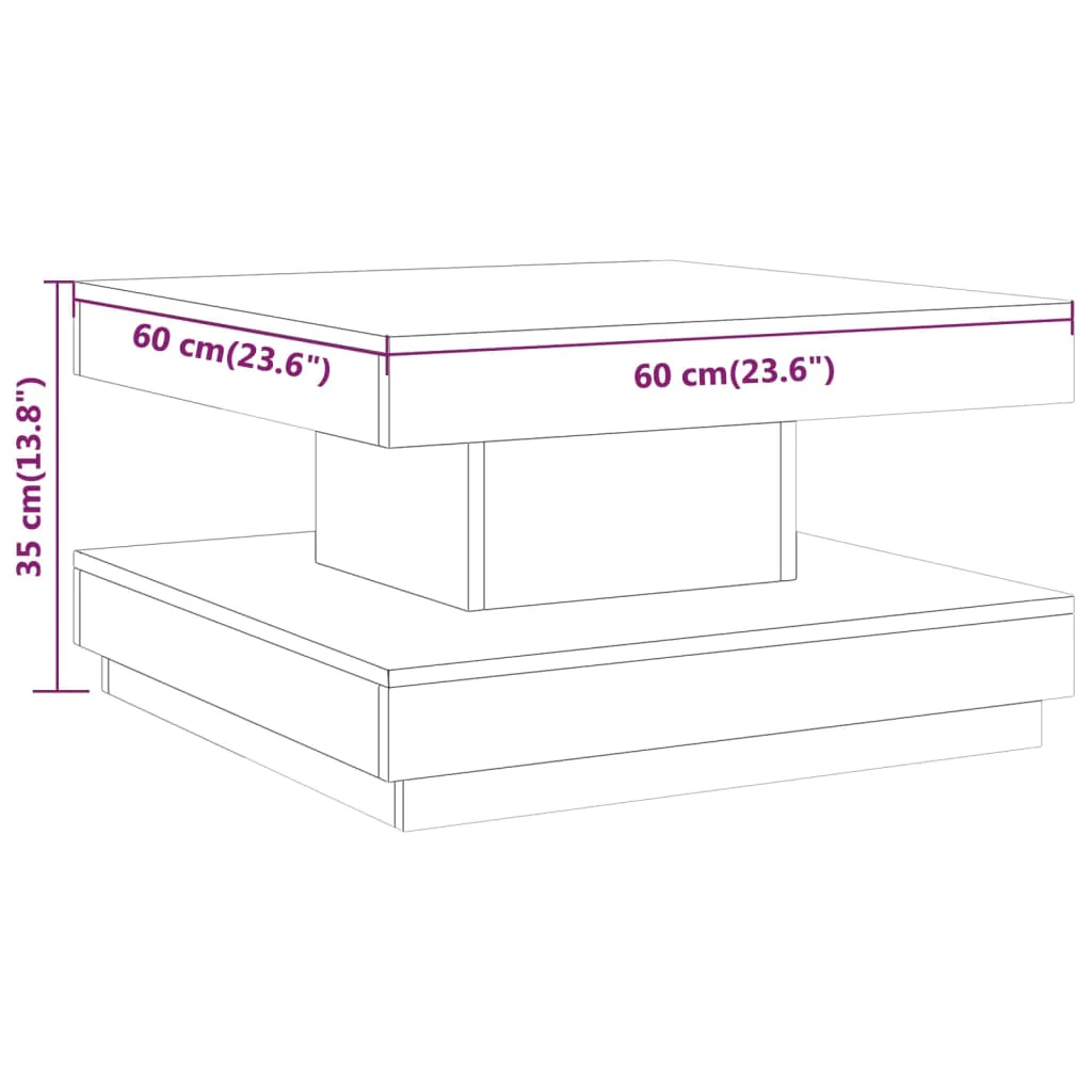 sofabord 60x60x35 cm MDF grå - Image 6