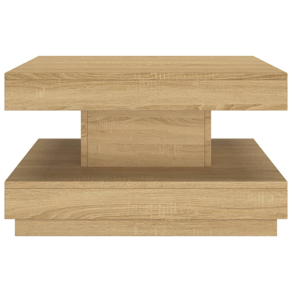 sofabord 60x60x35 cm MDF lysebrun - Image 3