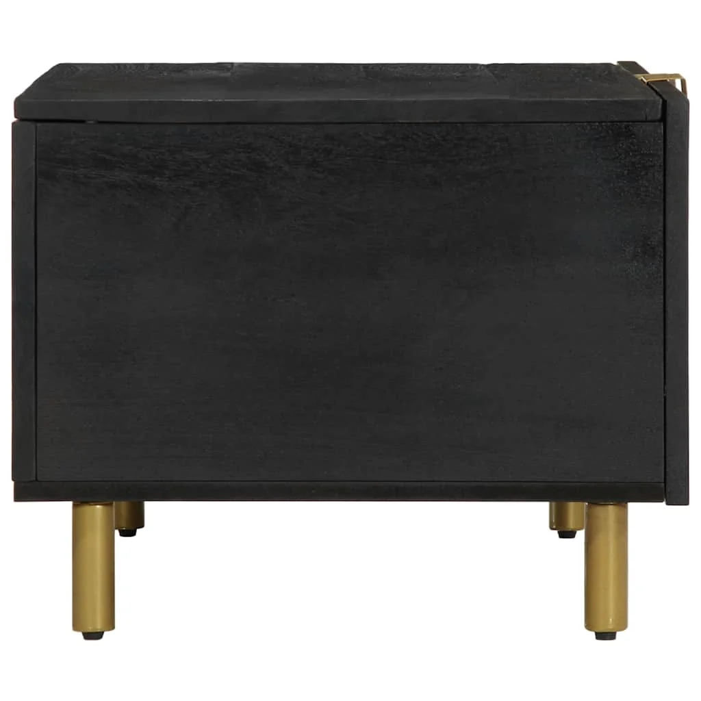 sofabord 80x50x40 cm konstrueret træ sort - Image 4