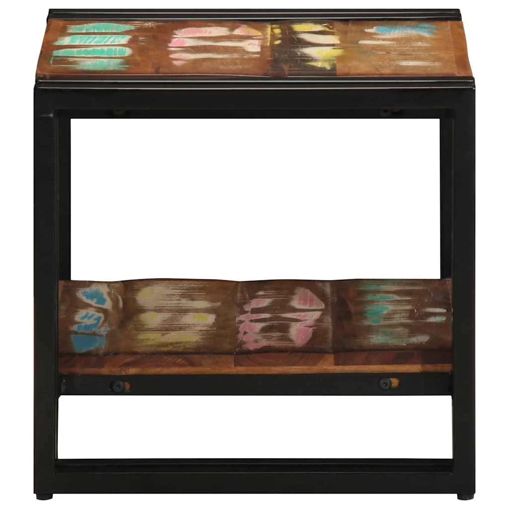 Sofabord Flerfarvet 40 x 40 x 38 cm Solid genbrugs træ - Image 5