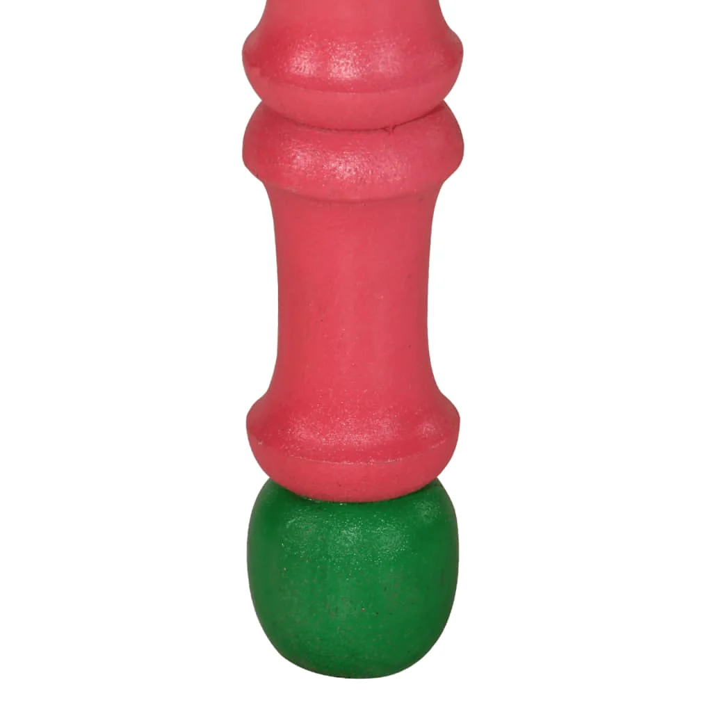 sofabord håndmålet massivt mangotræ lyserød - Image 6