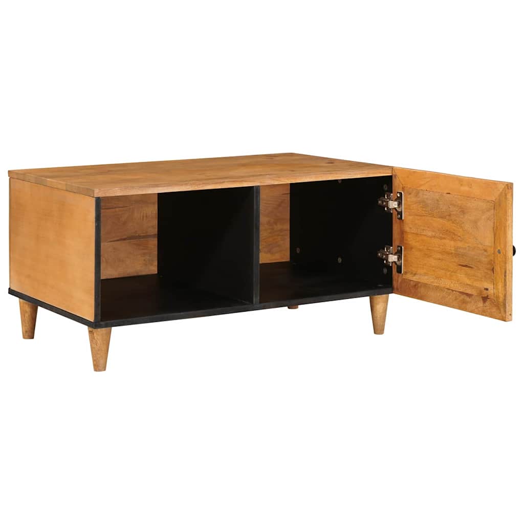 Sofabord med hylde Lys Brun 80 x 50 x 40 cm Massivt akacietræ - Image 2
