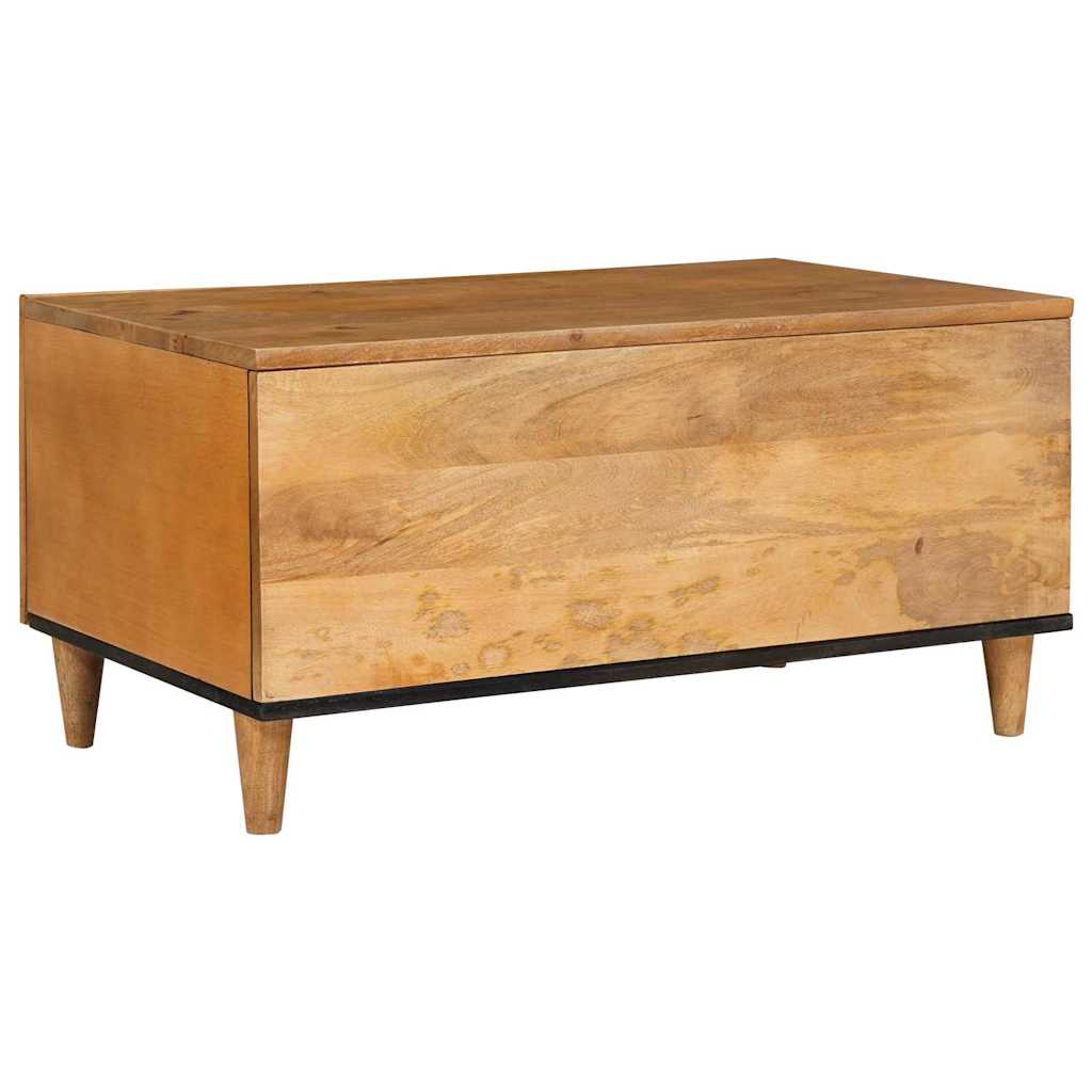 Sofabord med hylde Lys Brun 80 x 50 x 40 cm Massivt akacietræ - Image 5