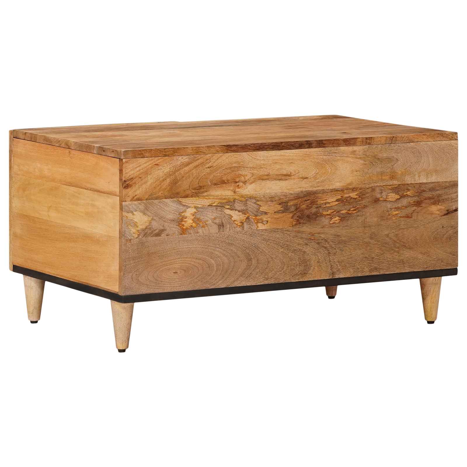 Sofabord Naturfarvet 80 x 50 x 40 cm Massivt mangotræ - Image 5