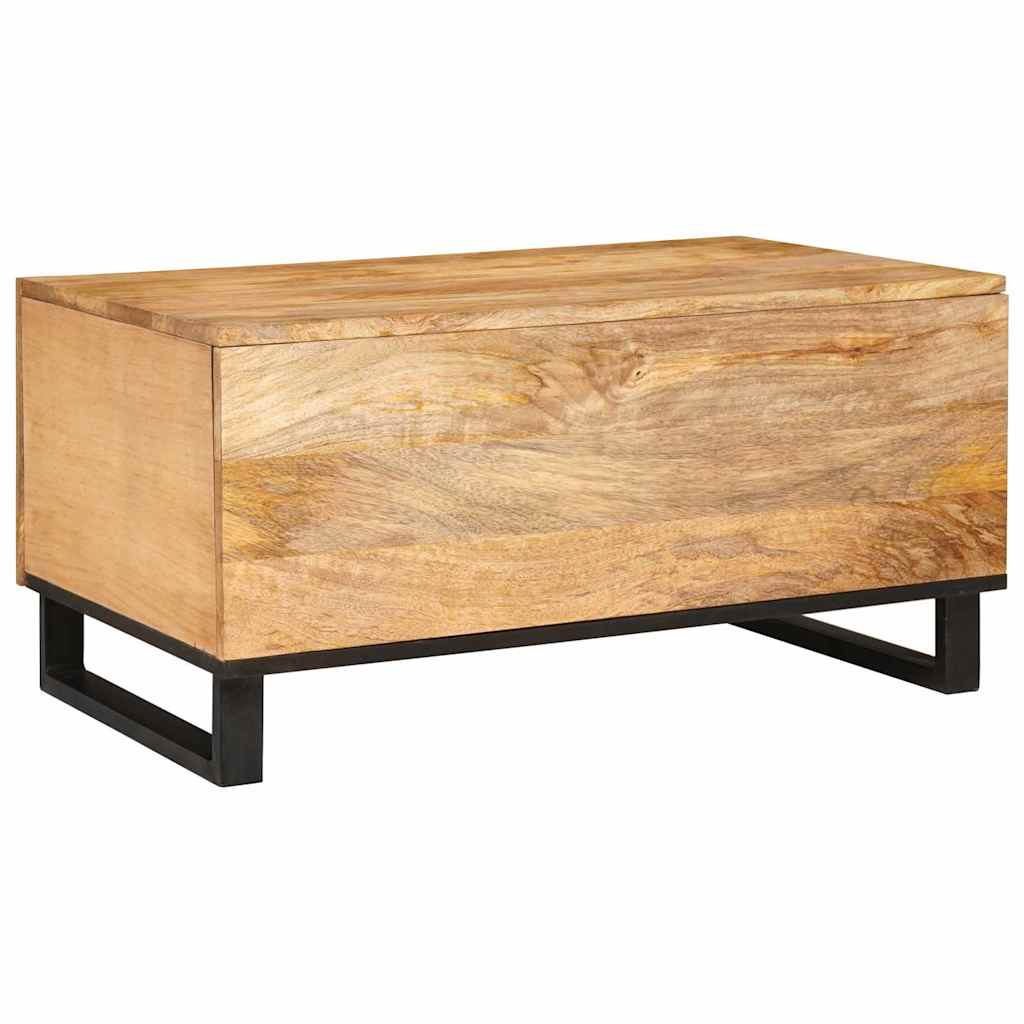 Sofabord Naturfarvet 80 x 50 x 40 cm Massivt mangotræ - Image 5