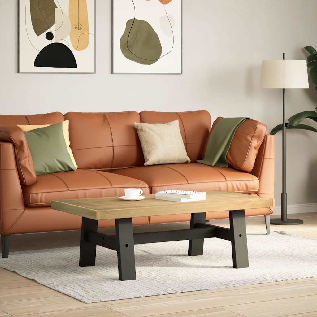 sofabord NOAIN A-formede ben 120x60x40 cm massivt træ fyrretræ - Image 2