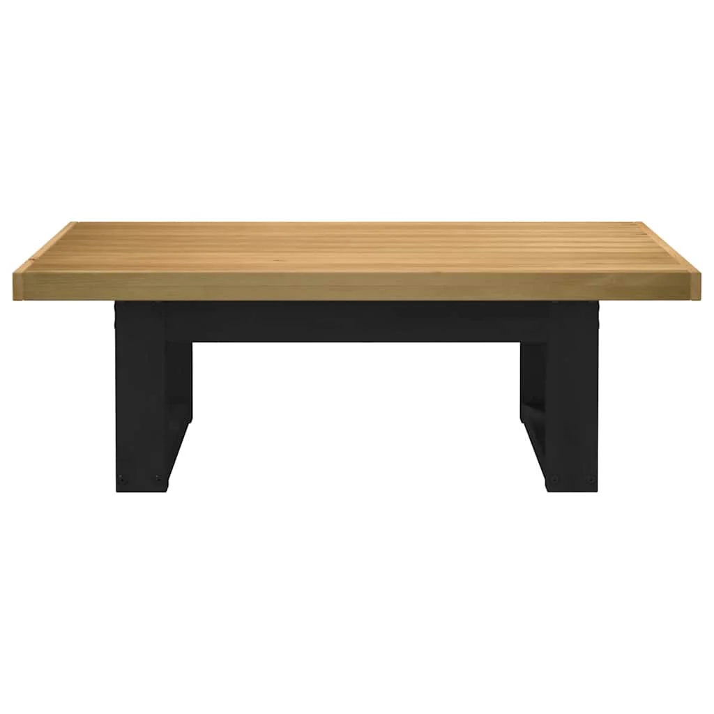 sofabord NOAIN U-formede ben 120x60x40 cm massivt træ fyrretræ - Image 3
