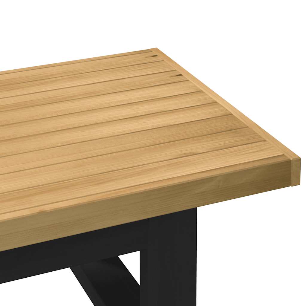 sofabord NOAIN U-formede ben 120x60x40 cm massivt træ fyrretræ - Image 6