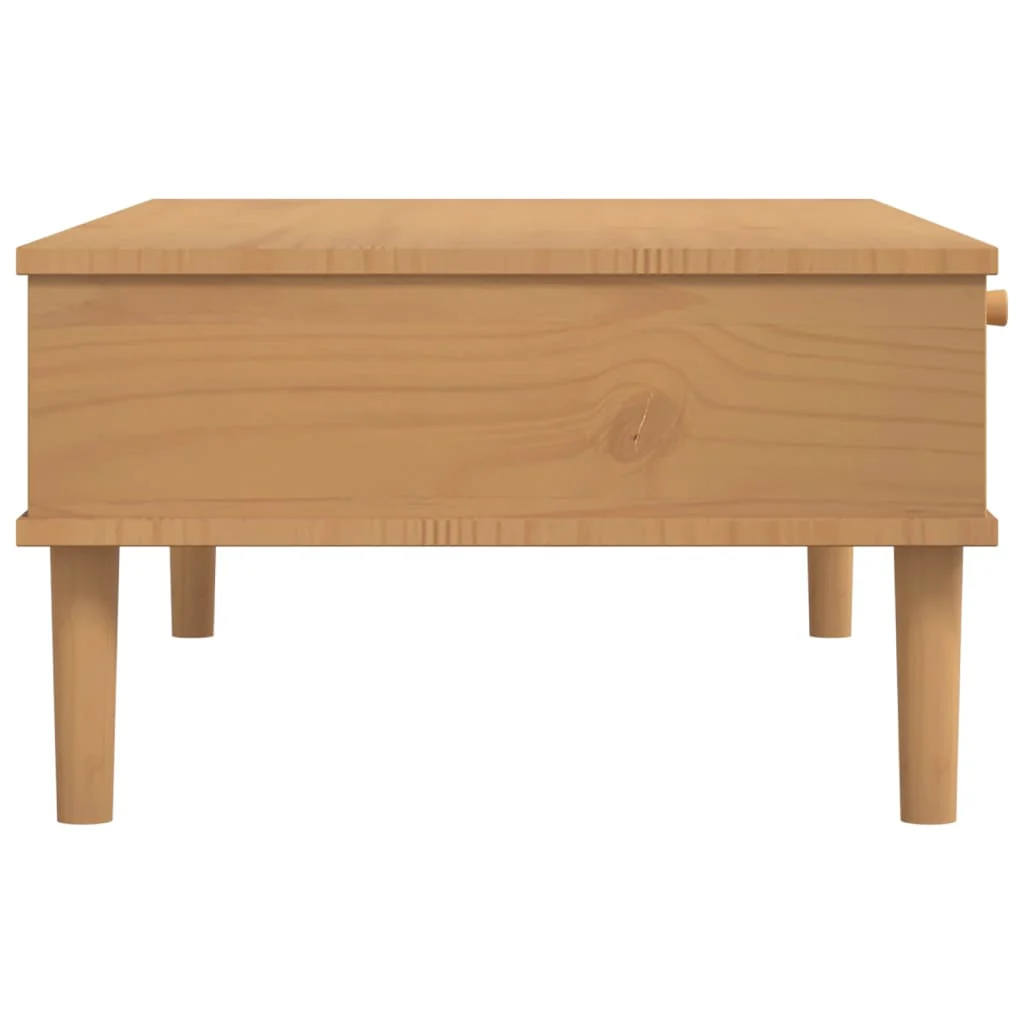 sofabord SENJA 100x55x33 cm rattan-look massivt træ brun - Image 7