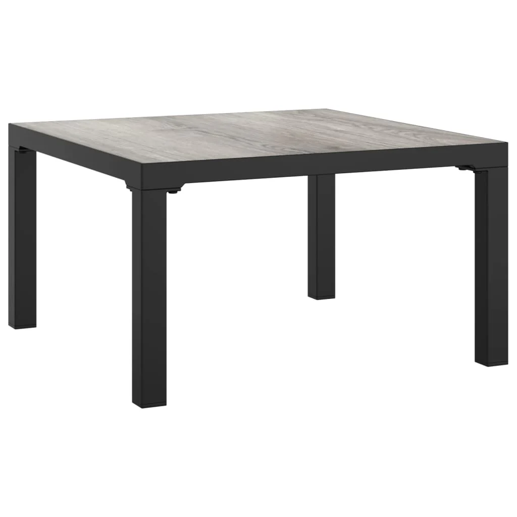 sofabord til haven 55x55x31 cm DPC og stål grå - Image 2