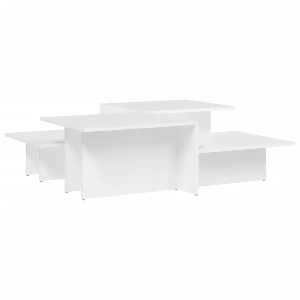 sofaborde 2 stk. konstrueret træ hvid - Image 2