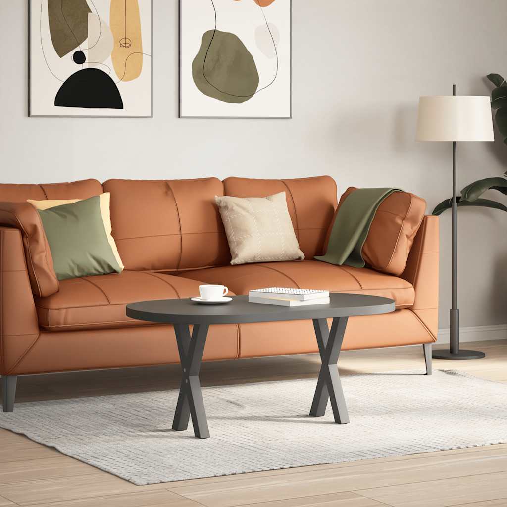 sofabordsben X-formet 2 stk. antracit 38 x (42-43) cm stål - Image 2