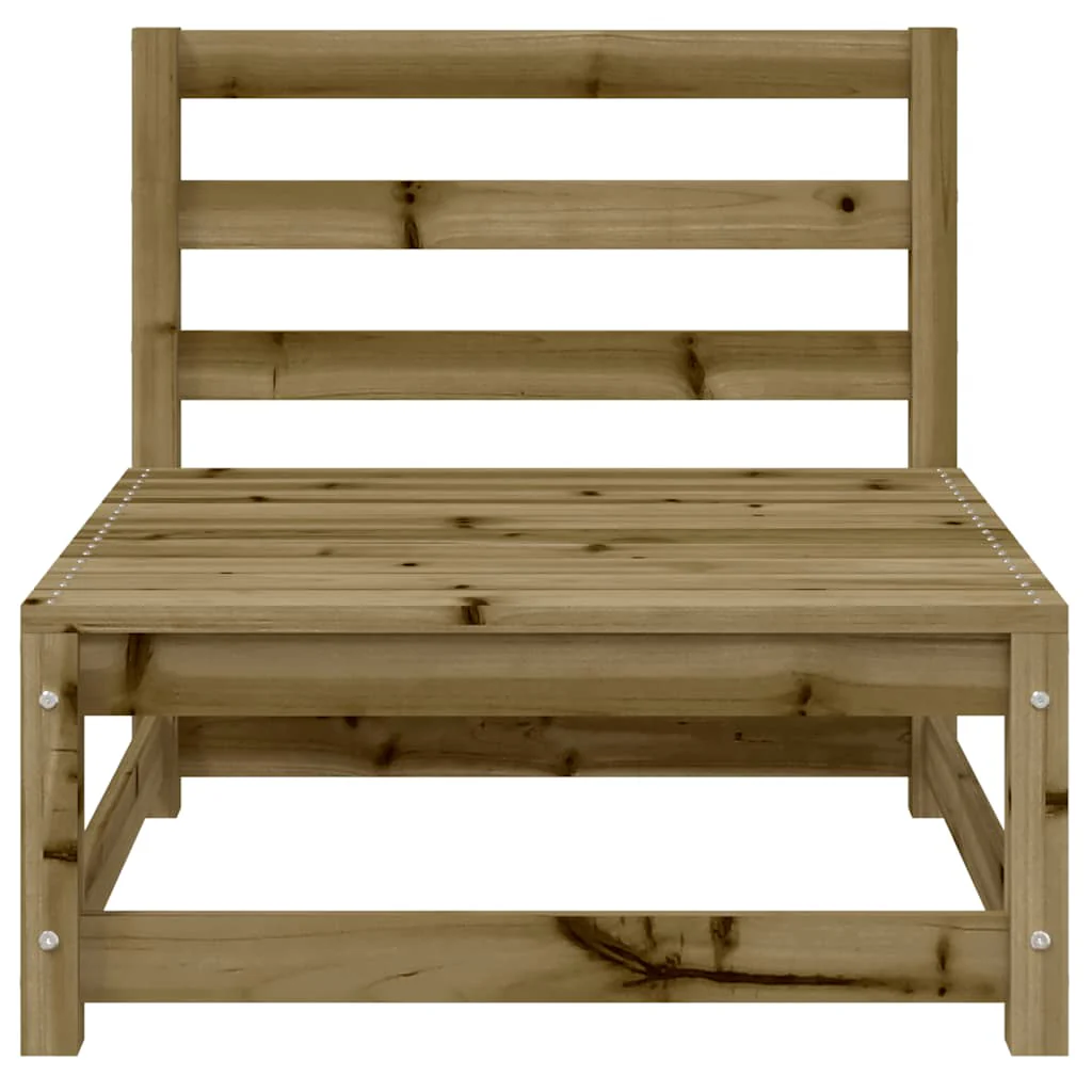 sofamodul 2 stk. 70x70x67 cm uden armlæn imprægneret fyrretræ - Image 6