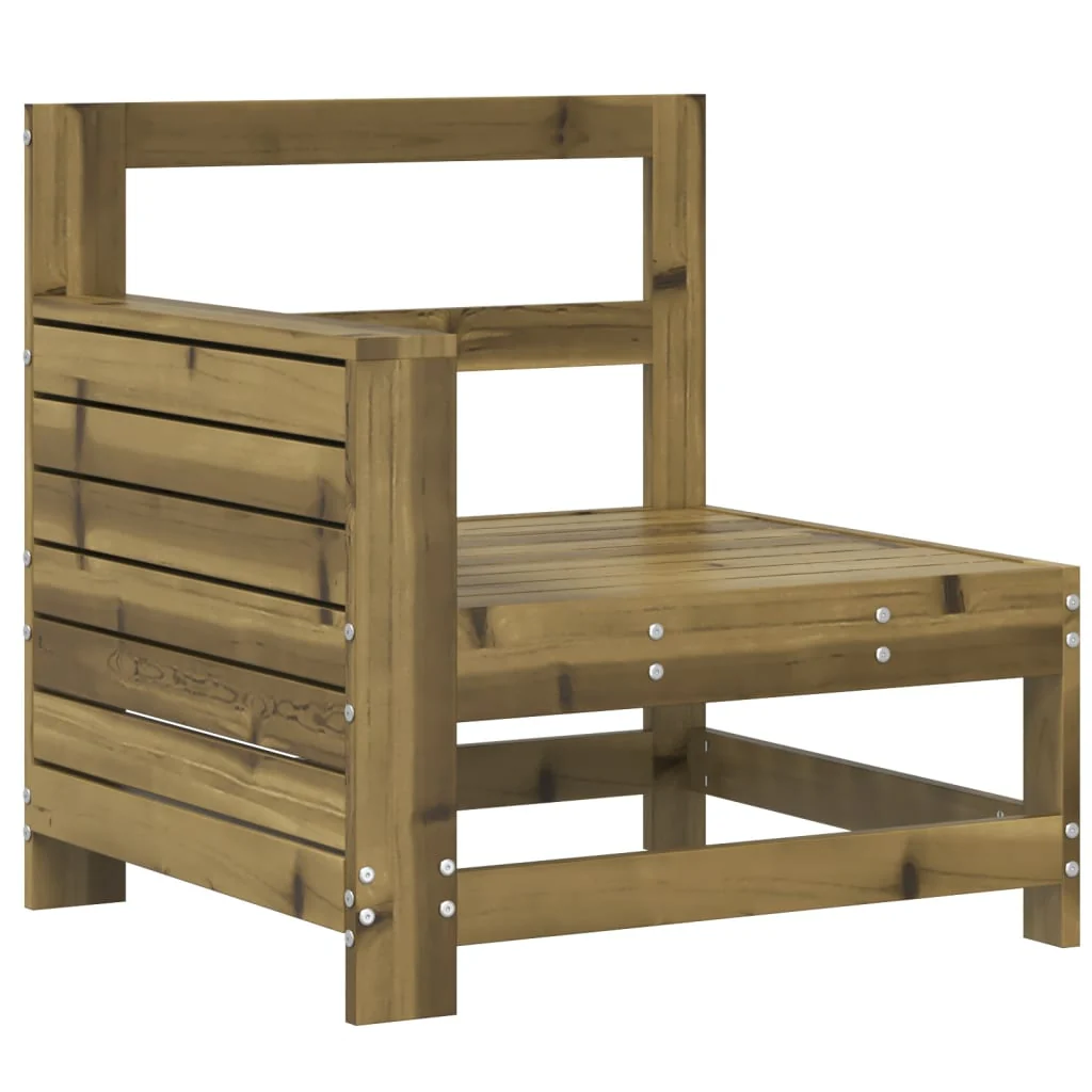 sofamodul med armlæn 69x62x70,5 cm imprægneret fyrretræ - Image 2
