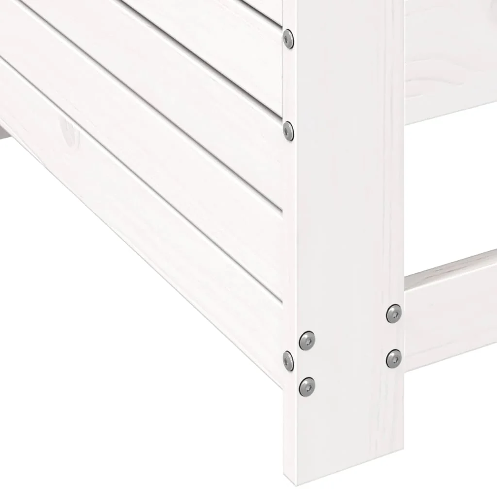 sofamodul til haven 69x62x70,5 cm massivt fyrretræ hvid - Image 7