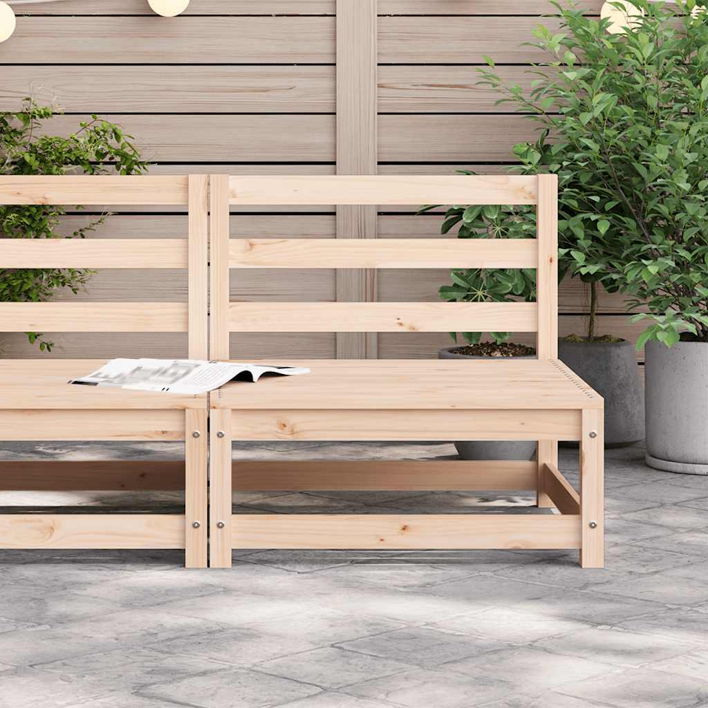 sofamodul til havesofa 70x70x67 cm uden armlæn massivt fyrretræ - Image 3