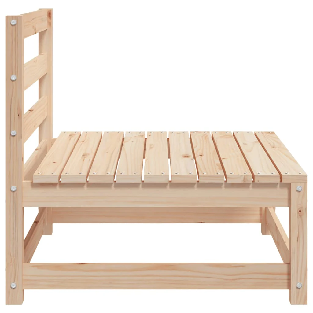 sofamodul til havesofa 70x70x67 cm uden armlæn massivt fyrretræ - Image 5