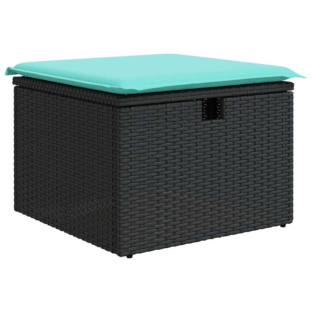sofasæt til haven 8 dele med hynder polyrattan akacietræ grå - Image 6
