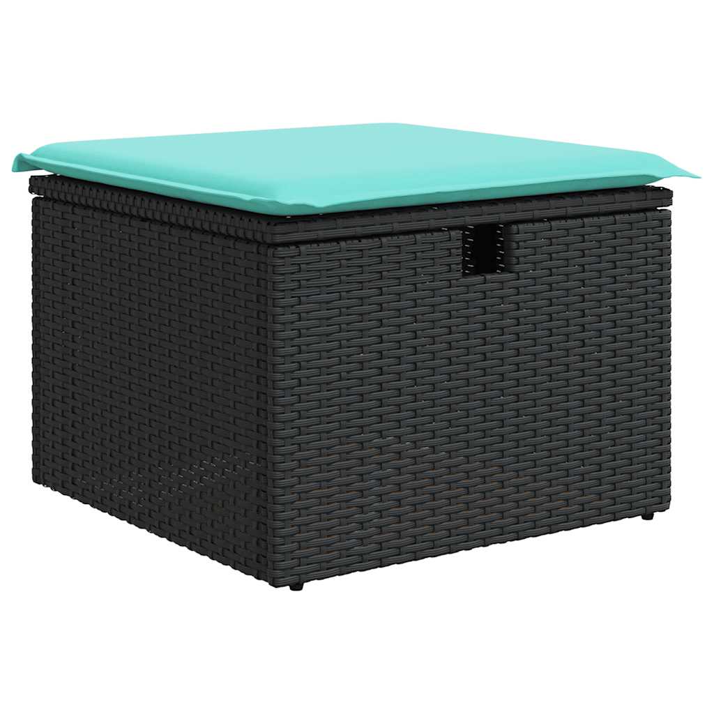 sofasæt til haven 8 dele med hynder polyrattan akacietræ grå - Image 5