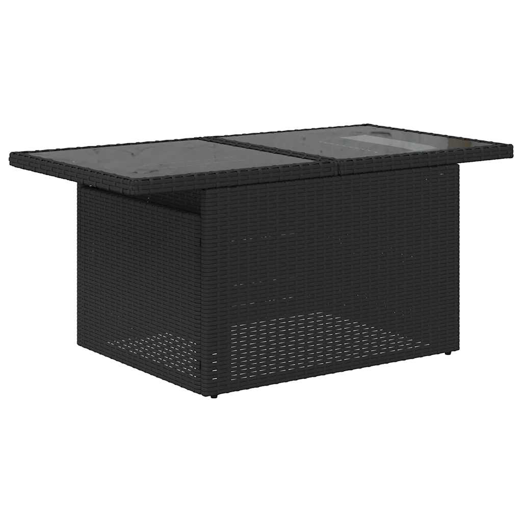 sofasæt til haven 9 dele med hynder polyrattan sort - Image 5