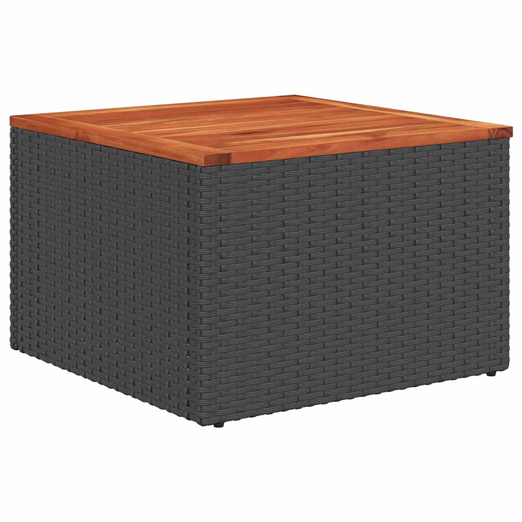 sofasæt til haven 9 dele med hynder polyrattan sort - Image 7