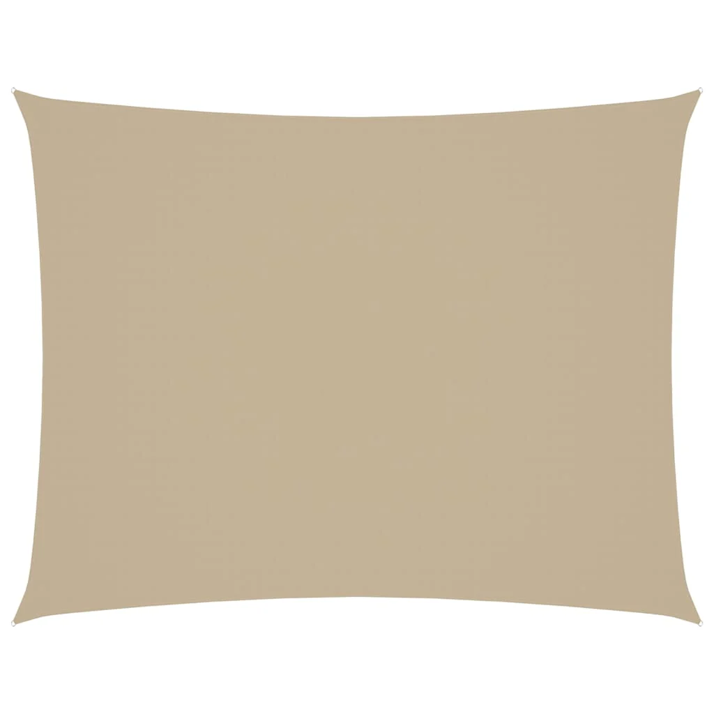 solsejl 2,5x3,5 m rektangulær oxfordstof beige - Image 2