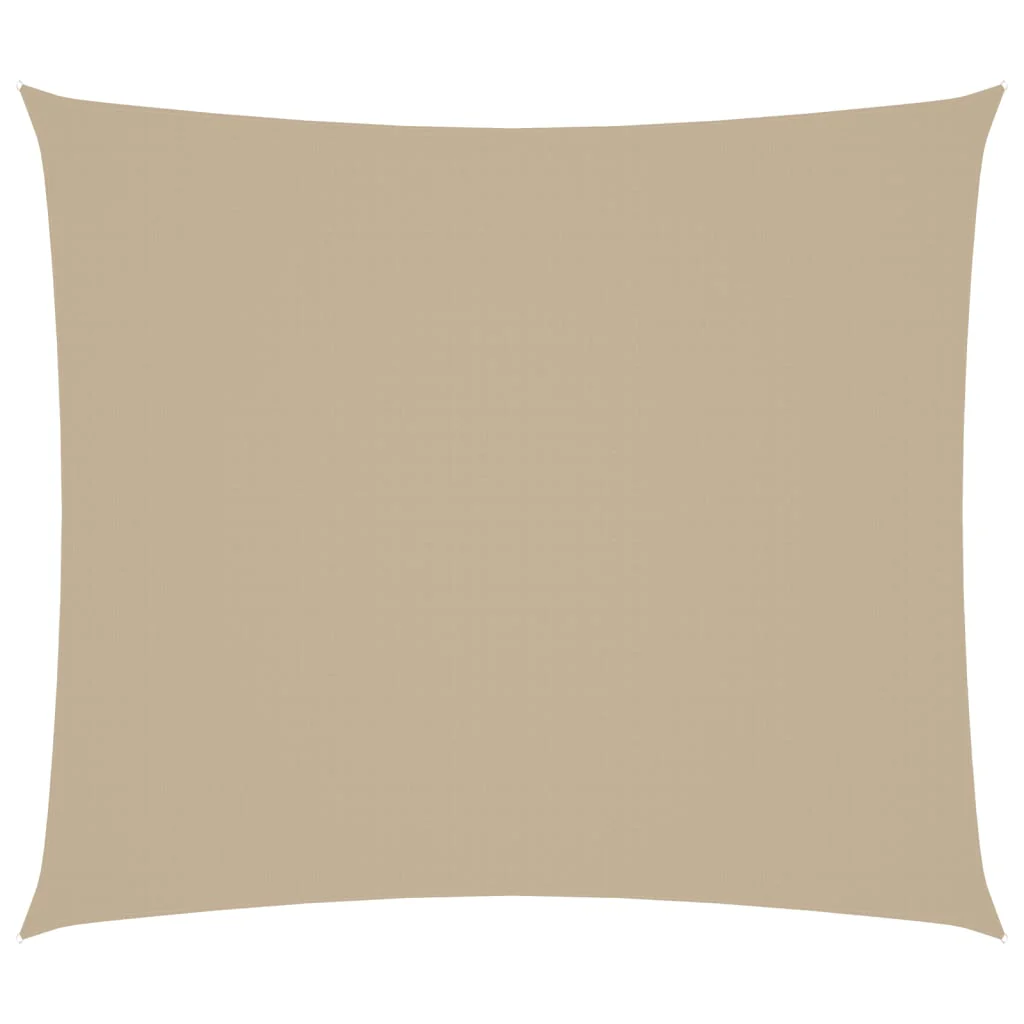 solsejl 2,5x3 m rektangulær oxfordstof beige - Image 2
