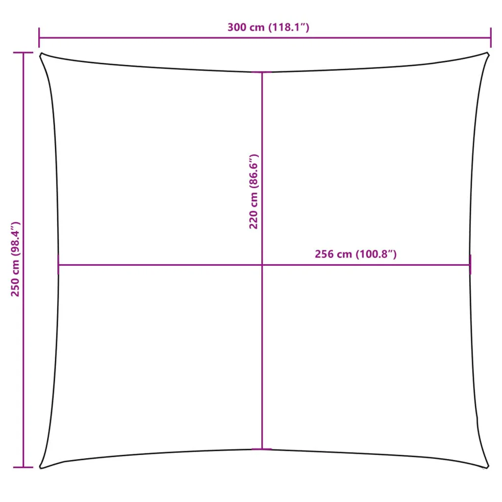 solsejl 2,5x3 m rektangulær oxfordstof beige - Image 9