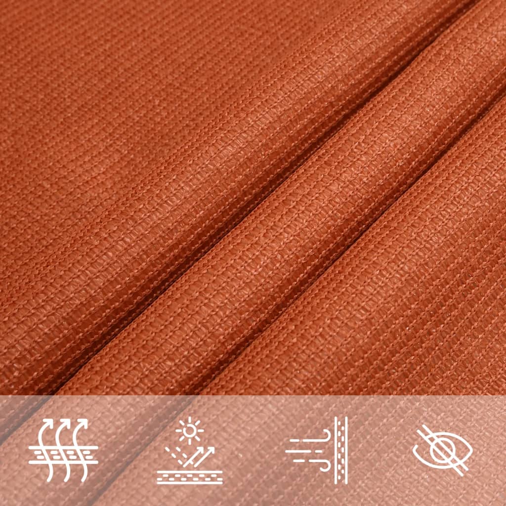 solsejl 2,5x4 m 160 g/m² HDPE orange - Image 5