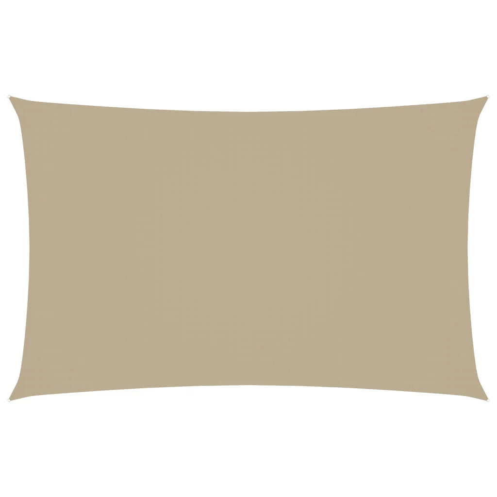 solsejl 2,5x5 m rektangulær oxfordstof beige - Image 2