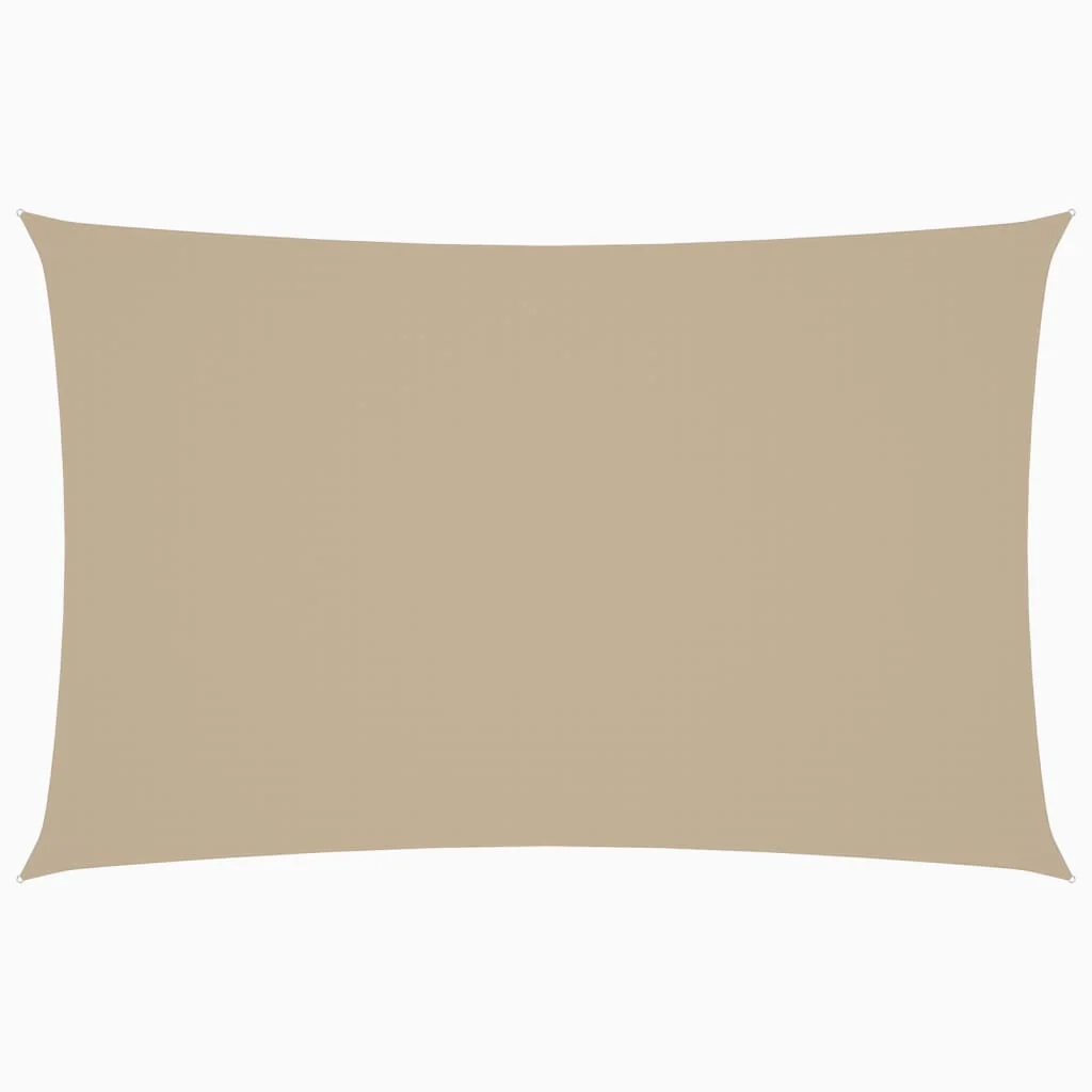 solsejl 2x4,5 m rektangulær oxfordstof beige - Image 2
