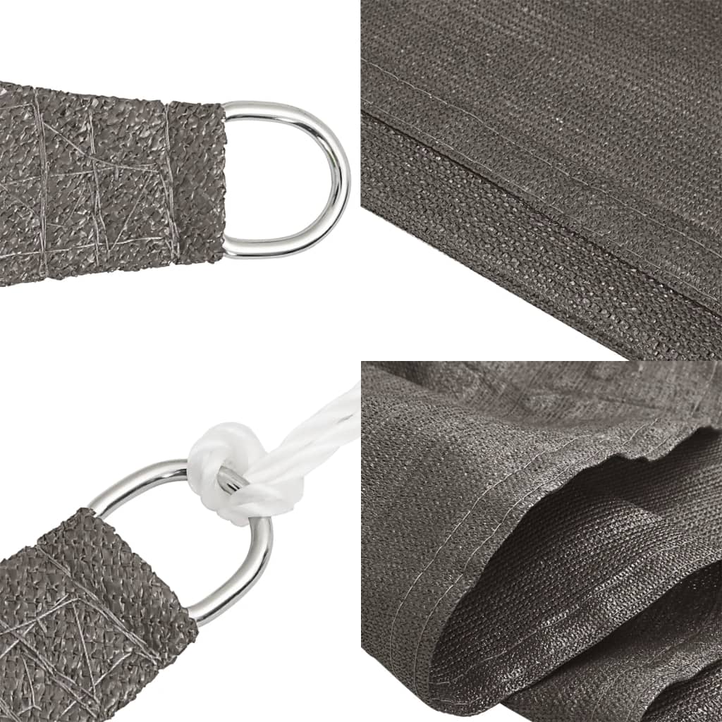 solsejl 3,5x4,5 m HDPE 160 g/m² antracitgrå - Image 7