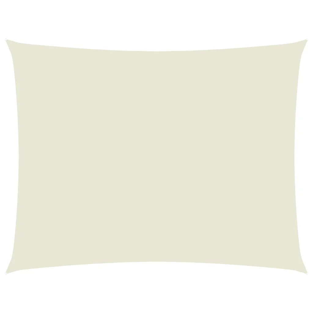 solsejl 3,5x4,5 m rektangulær oxfordstof cremefarvet - Image 2