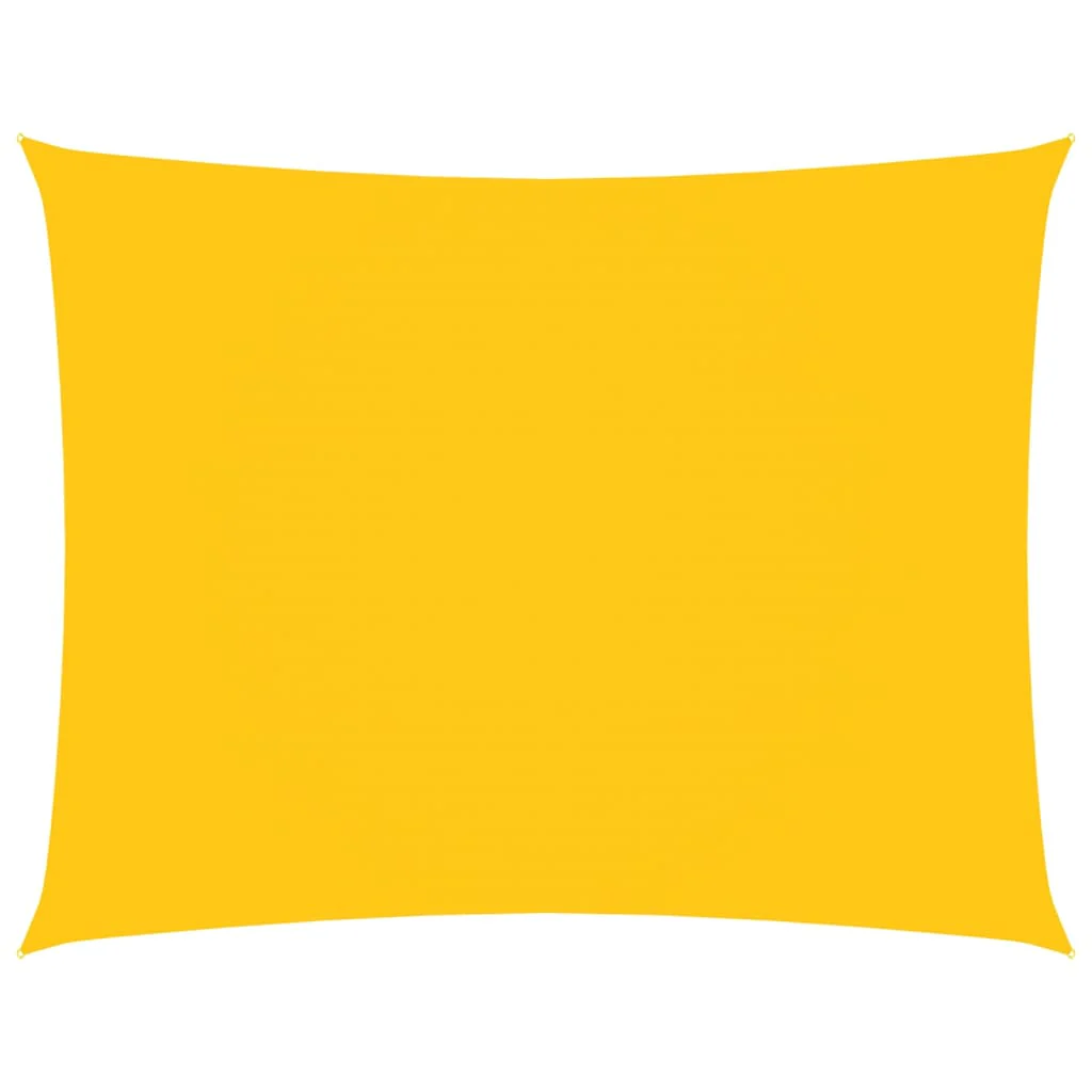 solsejl 3,5x4,5 m rektangulær oxfordstof gul - Image 2