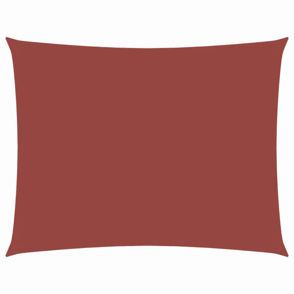 solsejl 3,5x4,5 m rektangulær oxfordstof terrakotta - Image 2