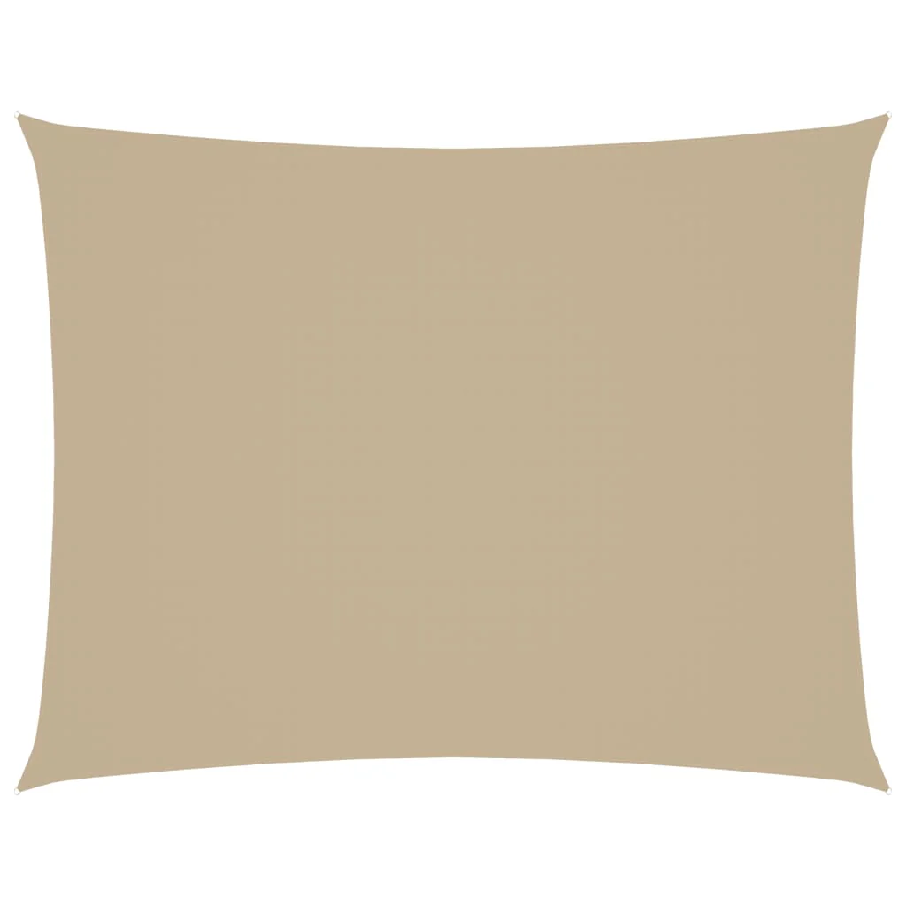 solsejl 3,5x5 m oxfordstof rektangulær beige - Image 2