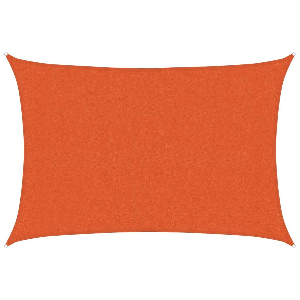 solsejl 3x4,5 m 160 g/m² HDPE rektangulær orange - Image 2