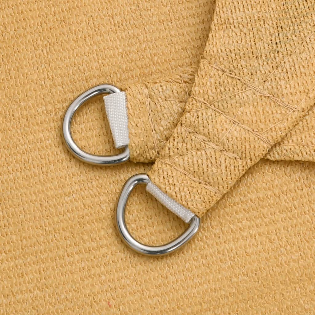 solsejl 3x5 m 160 g/m² HDPE rektangulær sandfarvet - Image 5