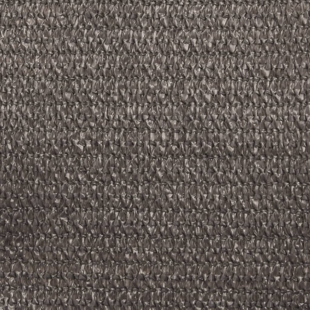 solsejl 4,5x4,5 m 160 g/m² HDPE antracitgrå - Image 8