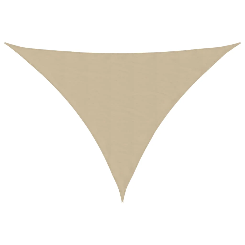 solsejl 4x4x5,8 m oxfordstof trekantet beige - Image 2