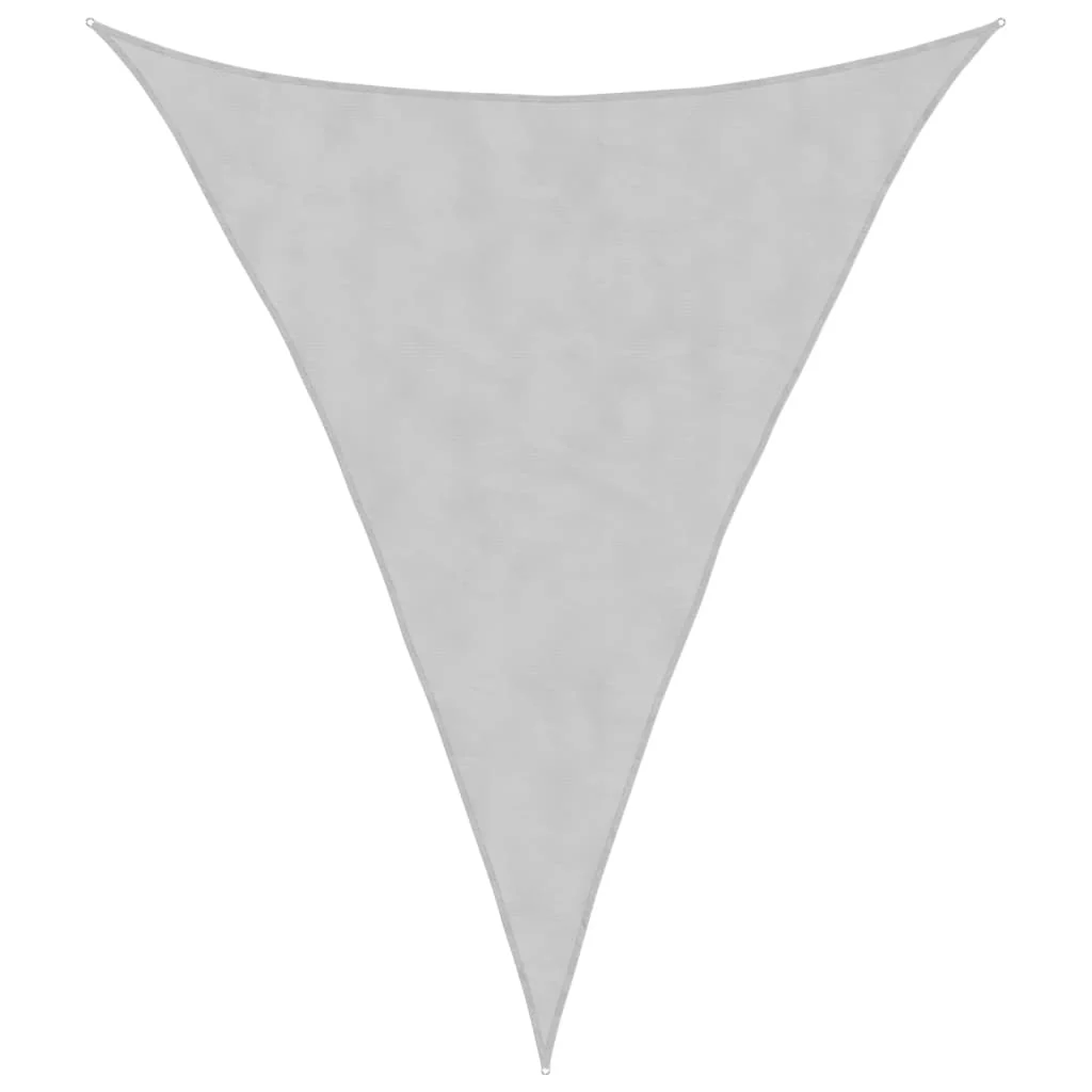 solsejl 4x5x5 m 100 % polyesterstof lysegrå - Image 2