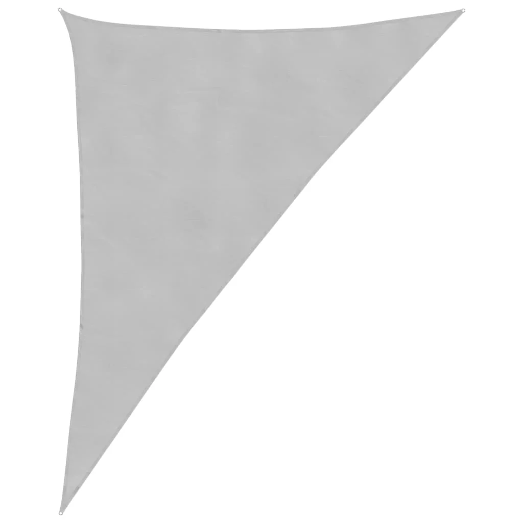 solsejl 4x5x6,4 m 100 % polyesterstof lysegrå - Image 2