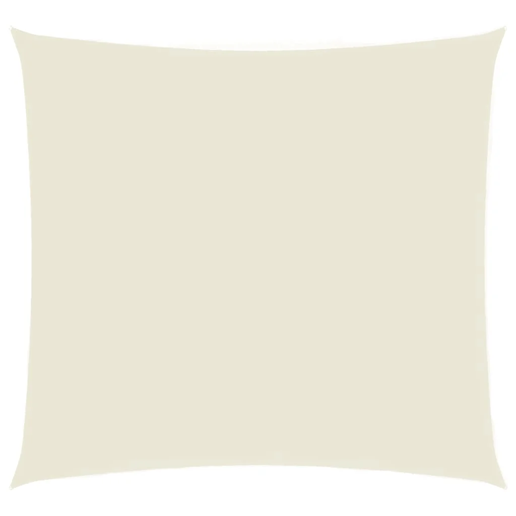 solsejl 5x5 m firkantet oxfordstof cremefarvet - Image 2