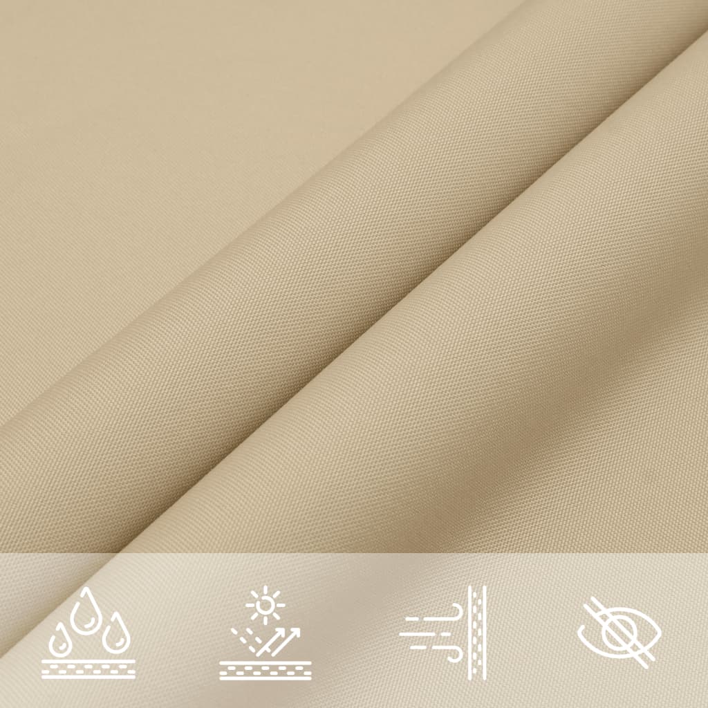 solsejl 5x5x6 m trekantet oxfordstof beige - Image 5