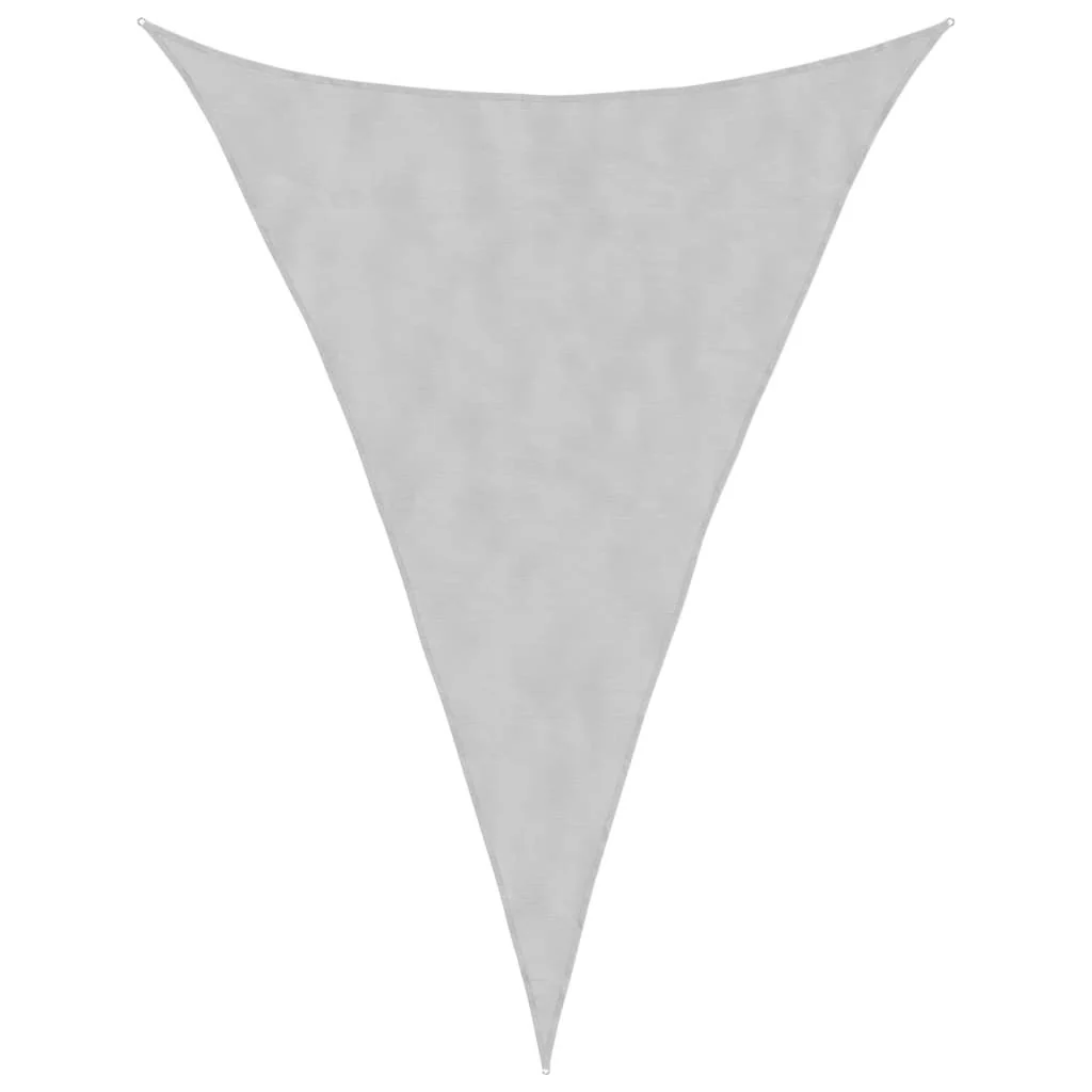 solsejl 5x7x7 m 100 % polyesterstof lysegrå - Image 2