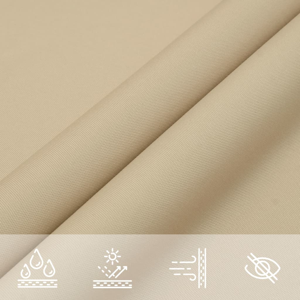 solsejl 5x7x7 m trekantet oxfordstof beige - Image 7