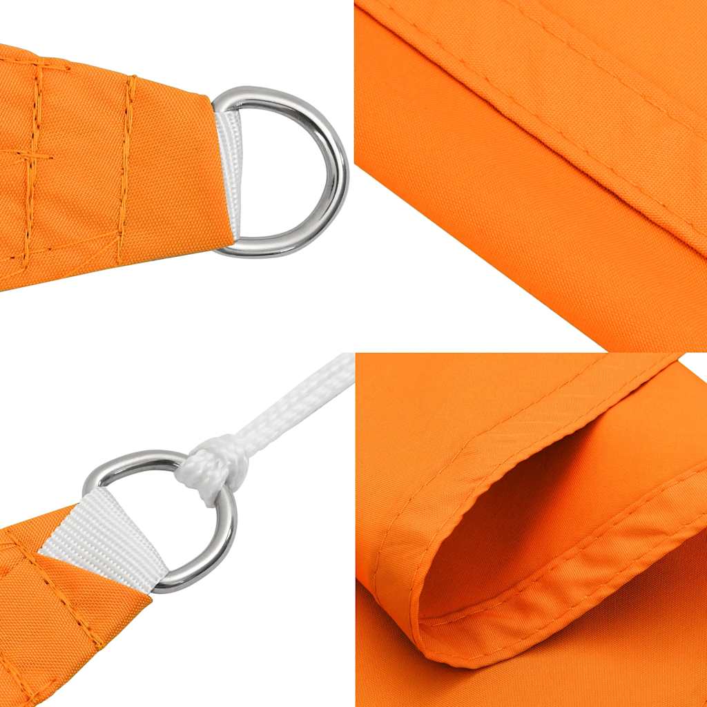 solsejl 7x5x5 m 100 % polyesterstof orange - Image 6