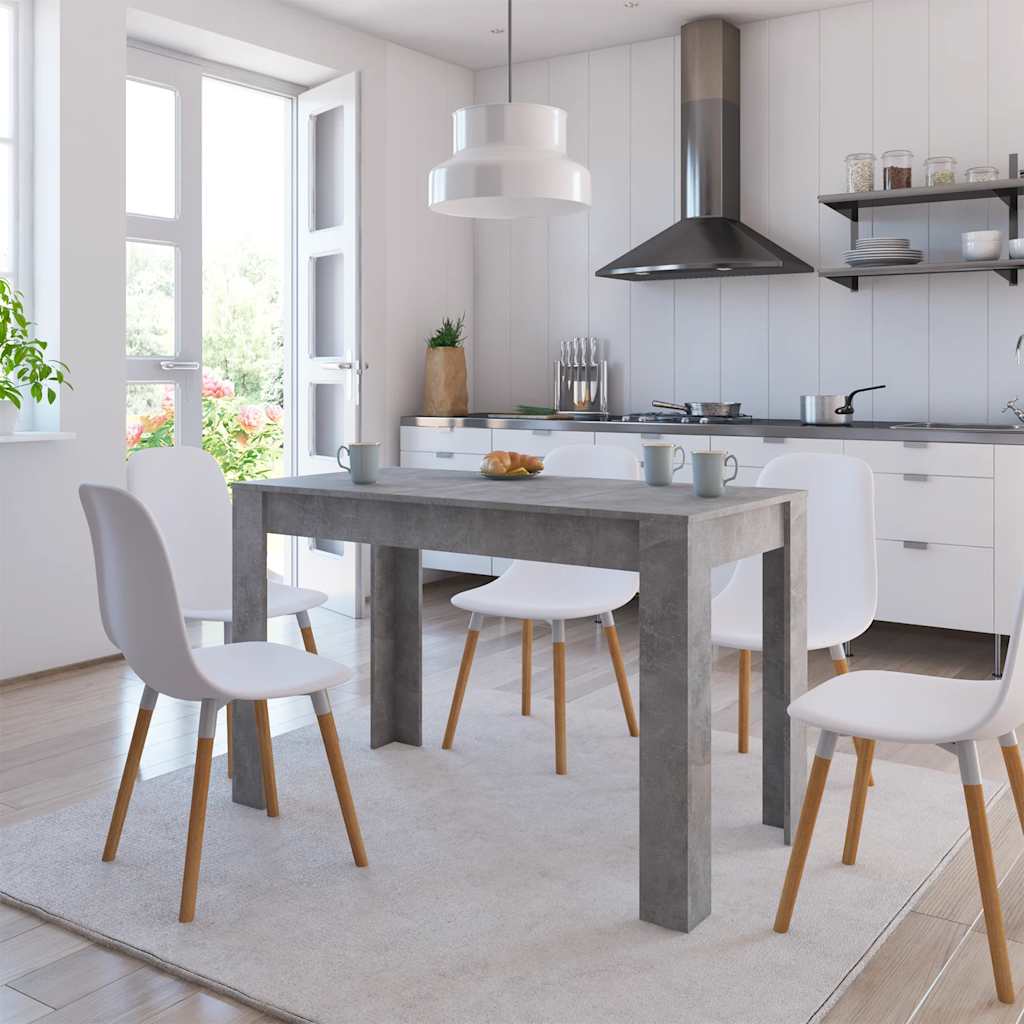 spisebord 120x60x76 cm konstrueret træ betongrå