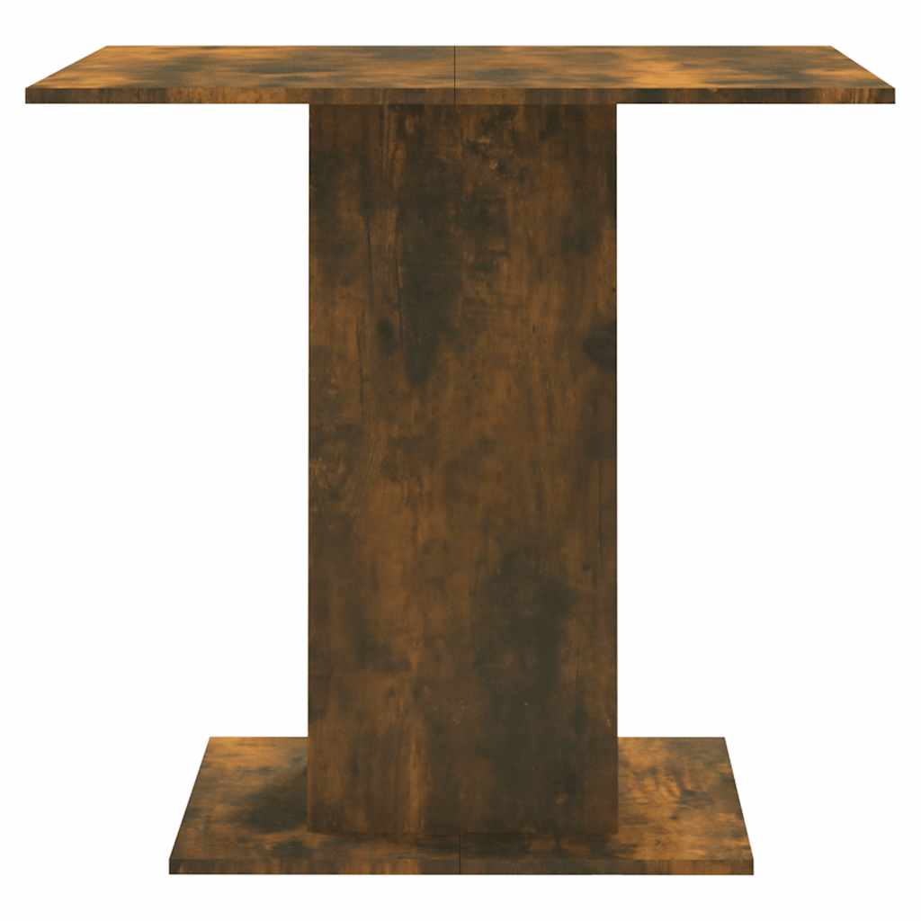 spisebord 80x80x75 cm konstrueret træ røget egetræsfarve - Image 6